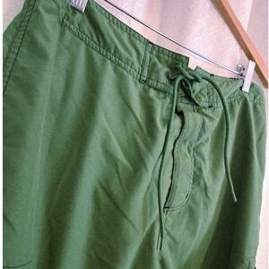 Jantzen Mens Cargo Swim Trunks‎ Olive Green Mesh Lined Board Shorts Size Large